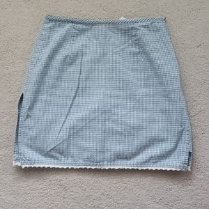 Vintage 90s baby blue plaid skirt/shorts/skort
